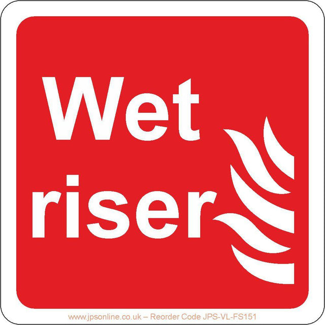 Wet Riser Sign - JPS Online Ltd