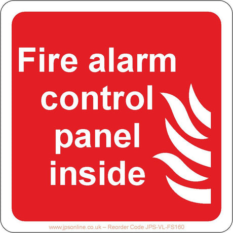 Fire Alarm Control Panel Inside Sign - JPS Online Ltd