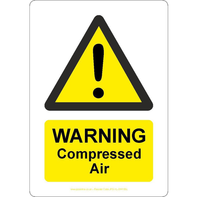 Warning Compressed Air Sign – JPS Online Ltd
