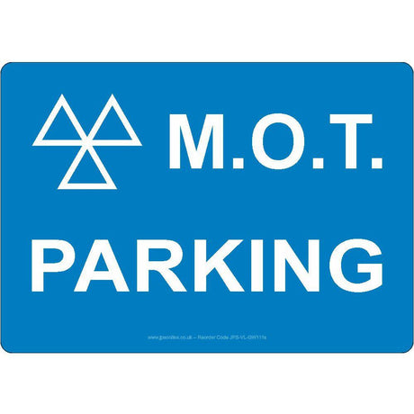 M.O.T. Parking Sign - JPS Online Ltd