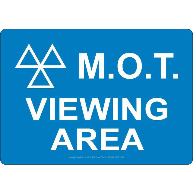 M.O.T. Viewing Area Sign - JPS Online Ltd