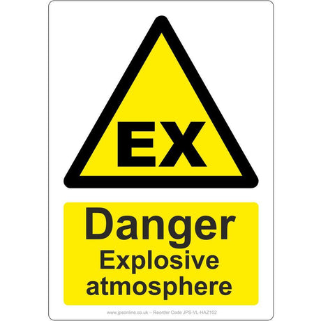 Danger Explosive Atmosphere (EX) Sign - JPS Online Ltd