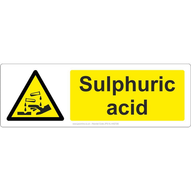 Sulphuric Acid Sign - JPS Online Ltd