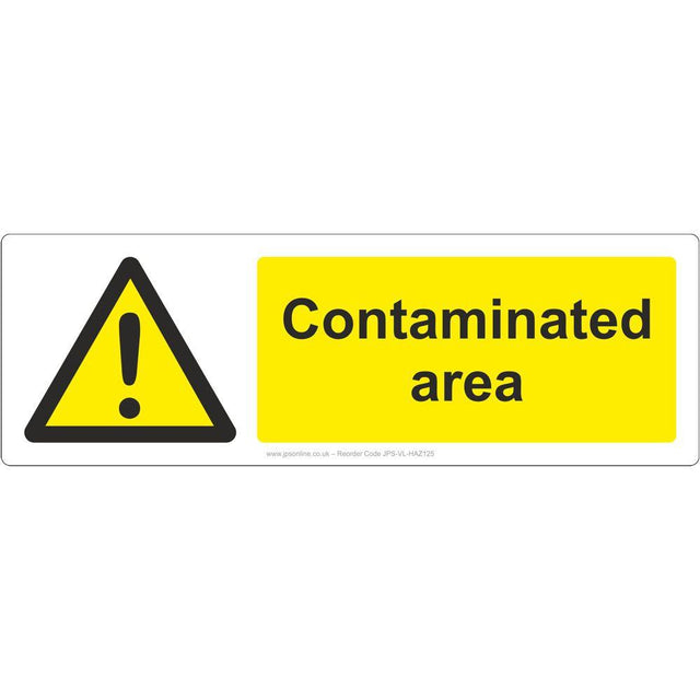 Contaminated Area Sign - JPS Online Ltd