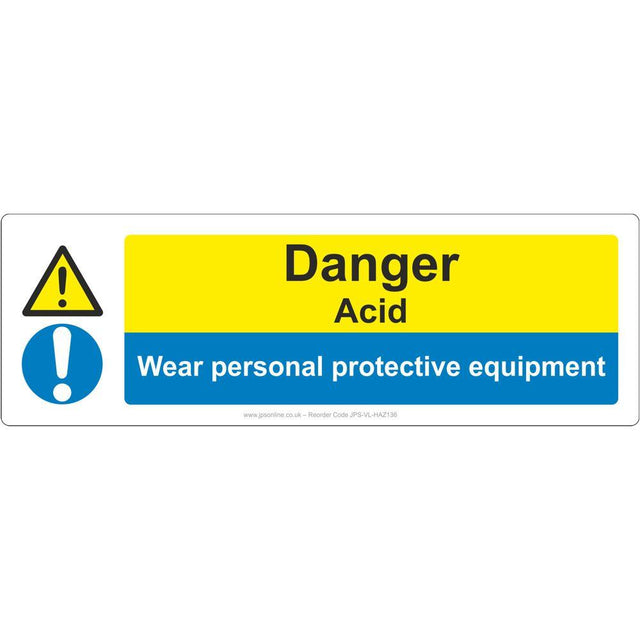 Danger Acid/Wear PPE Sign - JPS Online Ltd