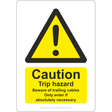 Caution Trip Hazard Sign - JPS Online Ltd