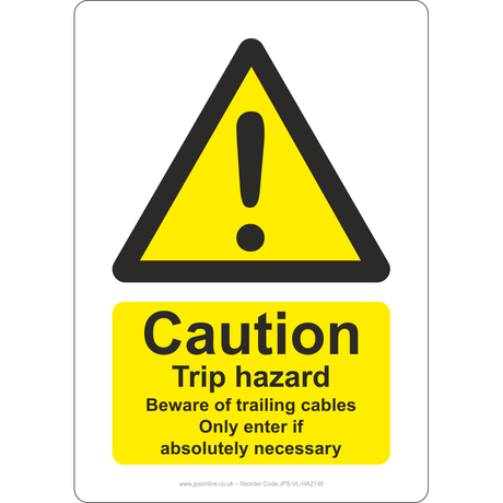 Caution Trip Hazard Sign - JPS Online Ltd