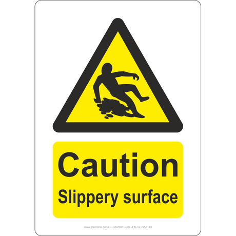 Caution Slippery Surface Sign - JPS Online Ltd