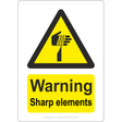 Warning Sharp Elements Sign - JPS Online Ltd