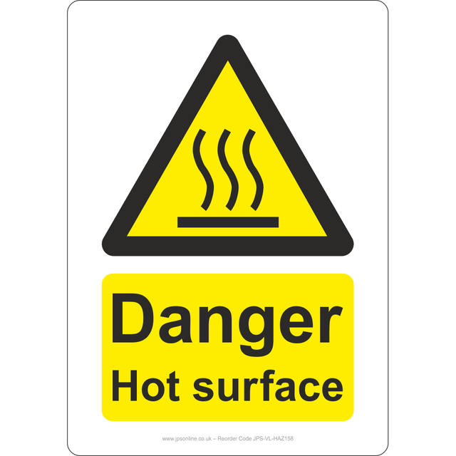 Danger Hot Surface Sign - JPS Online Ltd