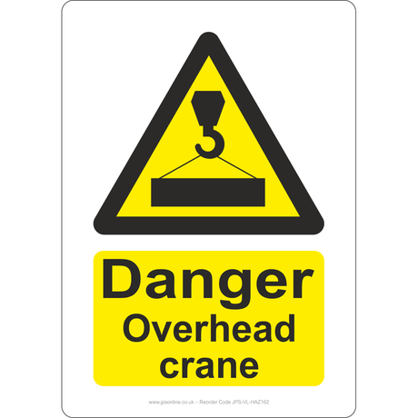 Danger Overhead Crane Sign - JPS Online Ltd