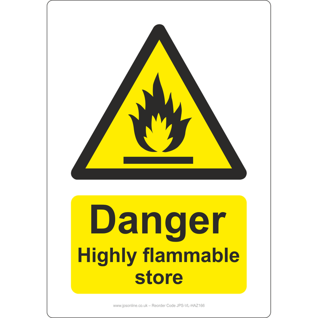 Danger Highly Flammable Store Sign - JPS Online Ltd