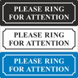 Please Ring For Attention Sign - JPS Online Ltd