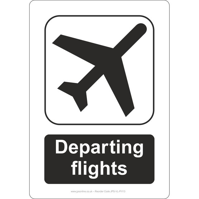 Departing Flights Sign - JPS Online Ltd