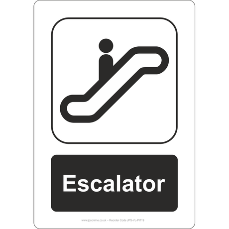 Escalator Sign - JPS Online Ltd