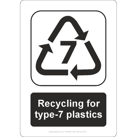 Recycling for Type-7 Plastics Sign - JPS Online Ltd