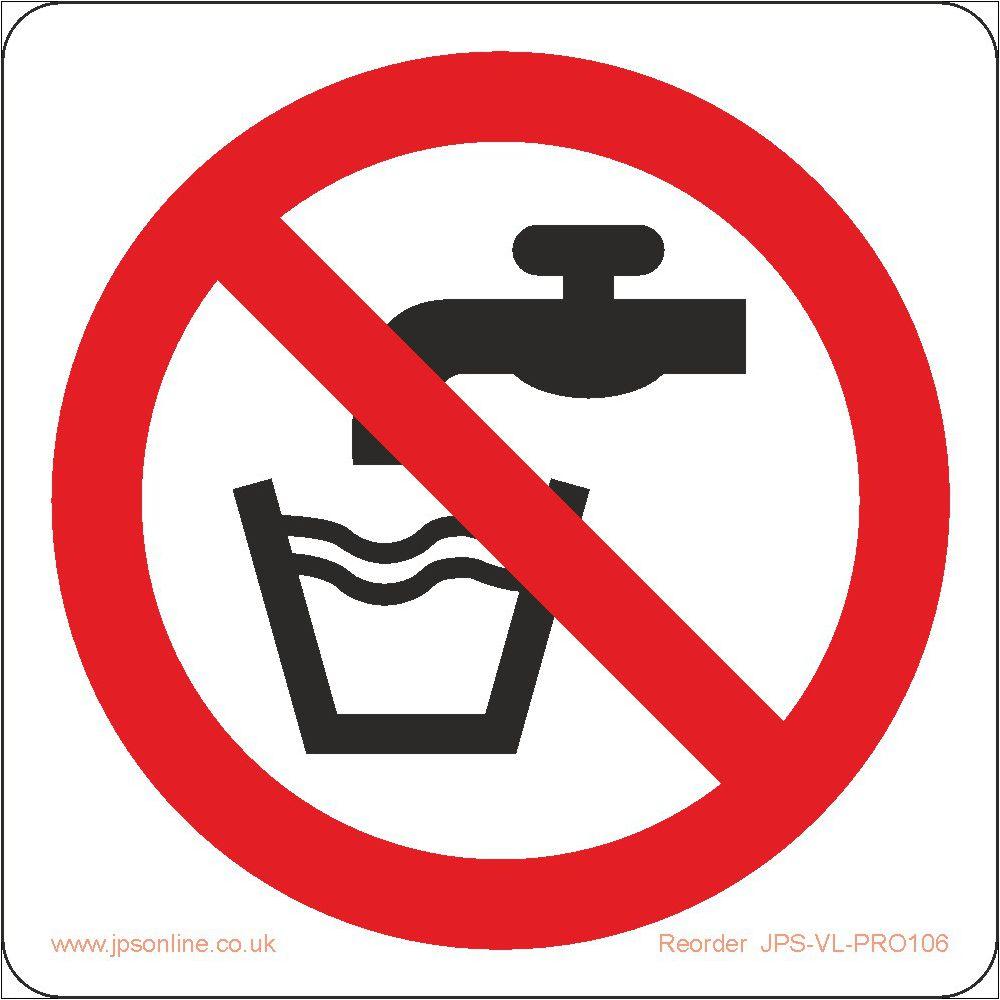 Not Drinking Water Sign - JPS Online Ltd