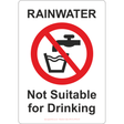 Rainwater Not Suitable for Drinking Sign - JPS Online Ltd