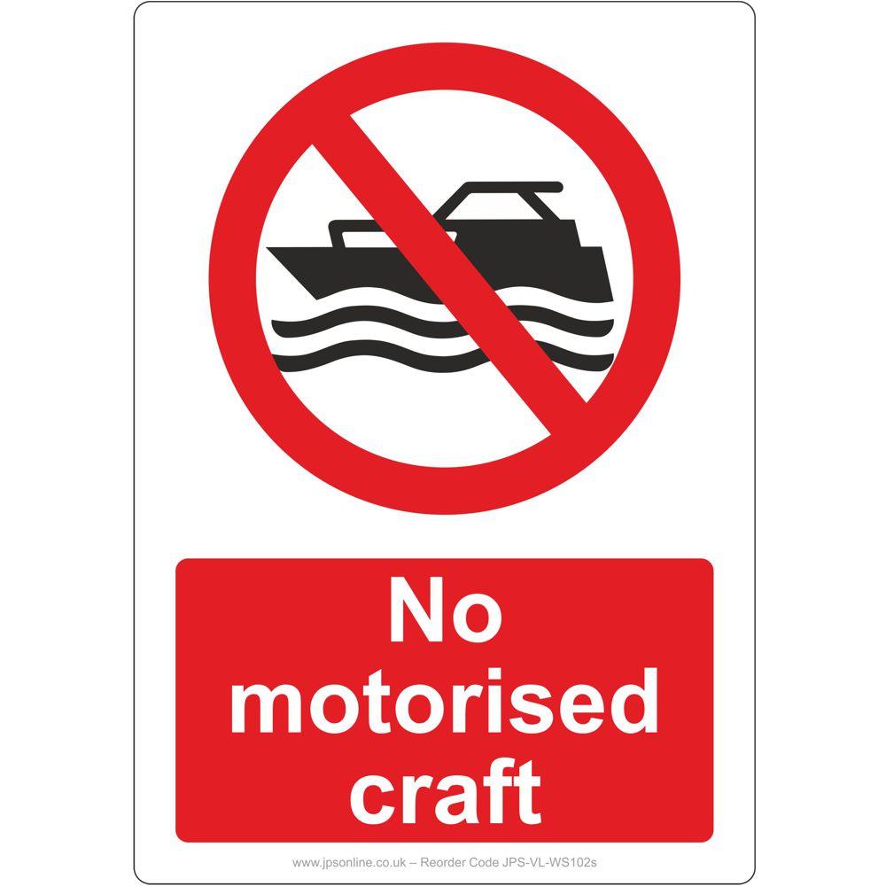 No Motorised Craft Sign - JPS Online Ltd