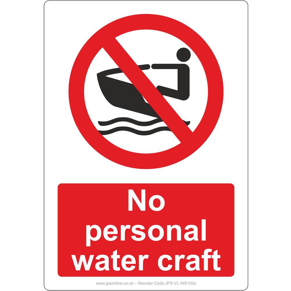 No Personal Water Craft Sign - JPS Online Ltd