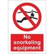 No Snorkeling Equipment Sign - JPS Online Ltd