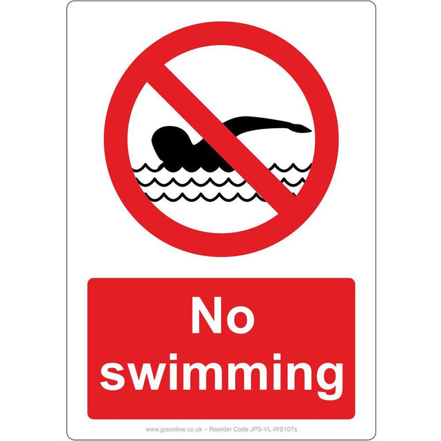 No Swimming Sign - JPS Online Ltd