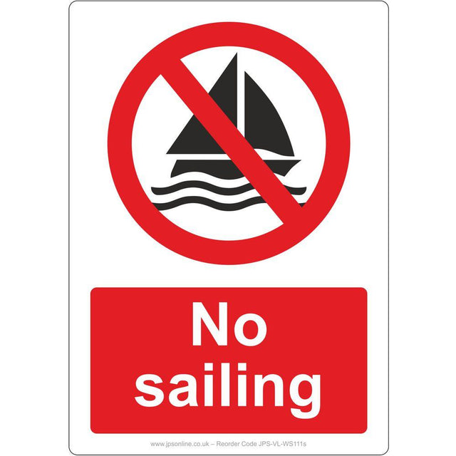 No Sailing Sign - JPS Online Ltd