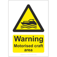 Warning Motorised Craft Area Sign - JPS Online Ltd