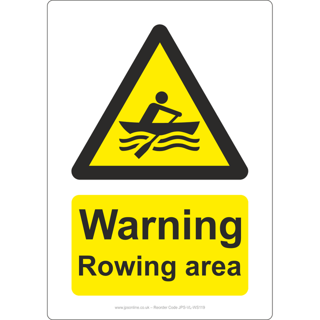 Warning Rowing Area Sign - JPS Online Ltd