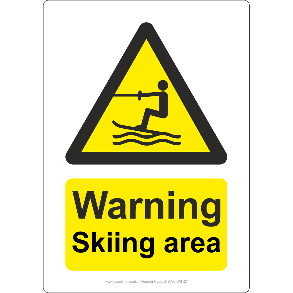 Warning Skiing Area Sign - JPS Online Ltd