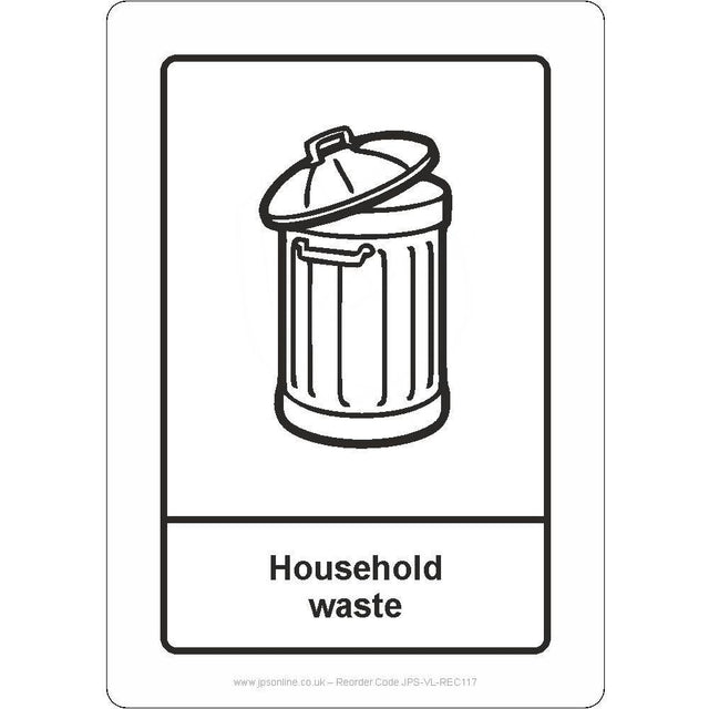 Household Waste Sign - JPS Online Ltd