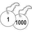 Numbered Valve Tags. Pack of 1000 - JPS Online Ltd