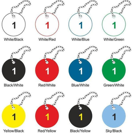 Numbered Valve Tags. Pack of 100 - JPS Online Ltd