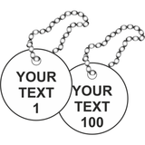 Custom Valve Tags. Pack of 100 - JPS Online Ltd