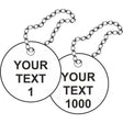 Custom Valve Tags. Pack of 1000 - JPS Online Ltd