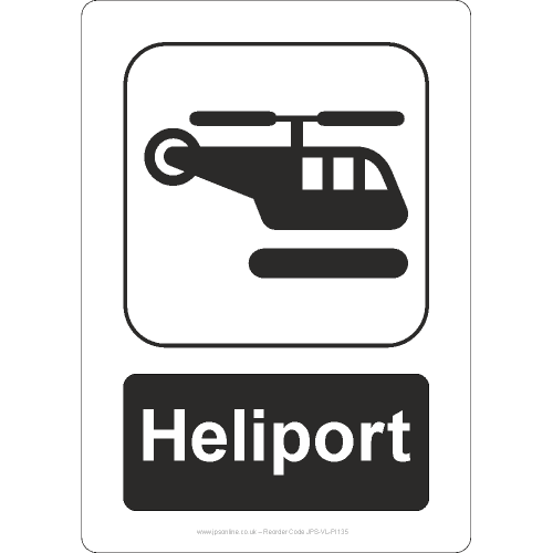 Heliport sign