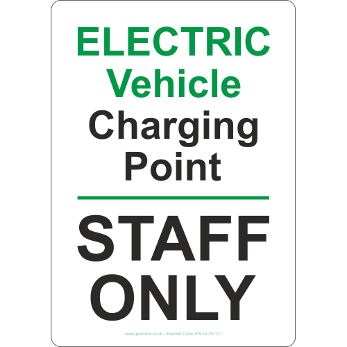 Information sign electric vehicle charging point sign