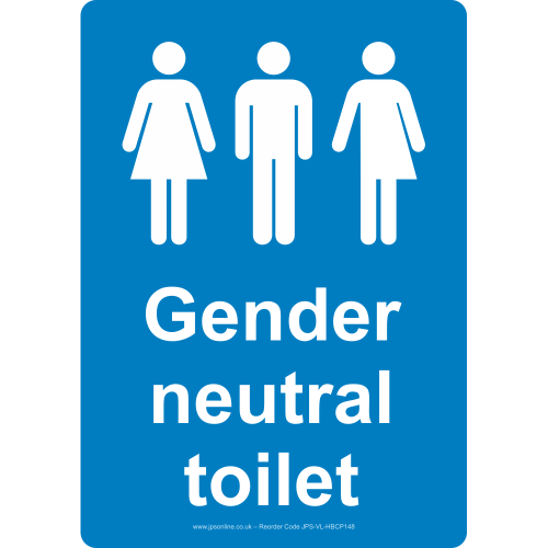 Gender neutral toilet sign